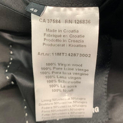 J. LINDEBERG Size 38 Black Wool Shawl Collar Coat