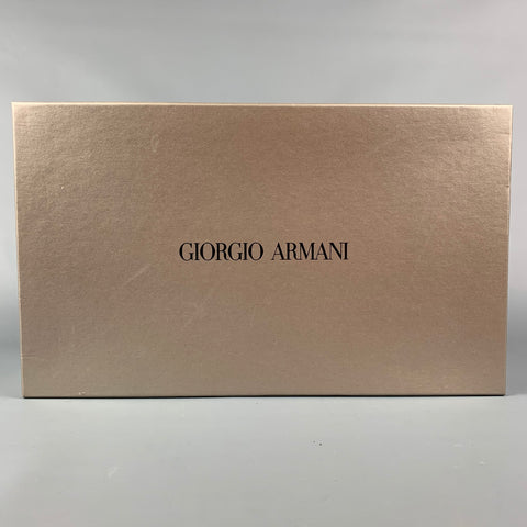 GIORGIO ARMANI Size 9.5 Black Leather Oxford Lace Up Shoes