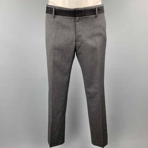 VIKTOR & ROLF Size 42  Dark Gray Wool Regular Peak Lapel Suit