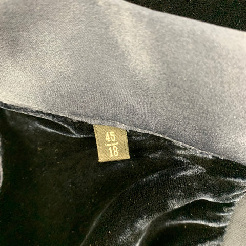 GIORGIO ARMANI Size L Midnight Blue Velvet Long Sleeve Shirt