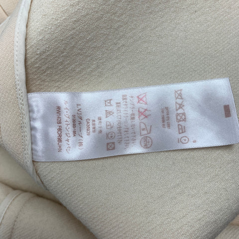 LOUIS VUITTON Size 2 Cream Wool A-Line Knee-Length Dress