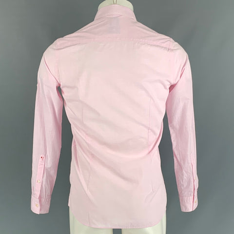 DAMAT TWEEN Size XS Light Pink Textured Cotton & Linen Long Sleeve Shirt