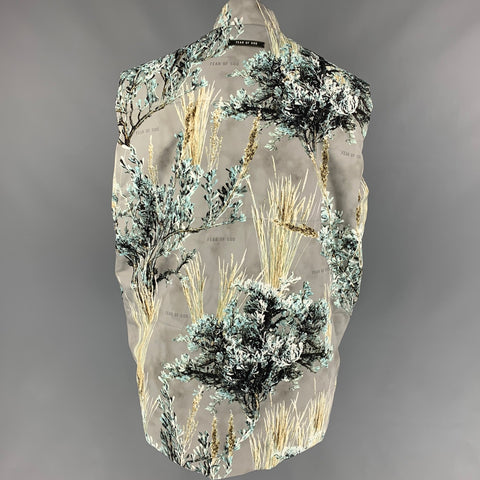 FEAR OF GOD Size XL Grey Camo Oversized Reversible Vest