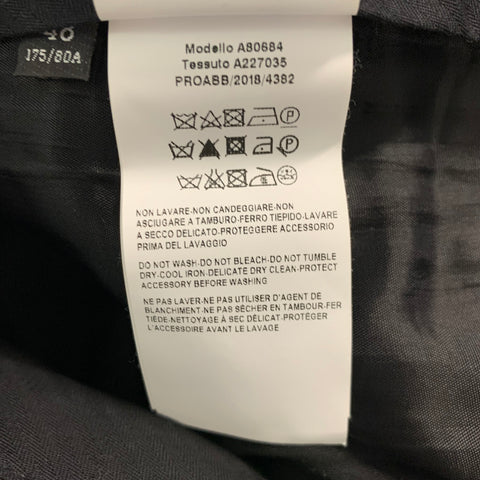 VERSACE Size 32 Navy Blue & White Plaid Wool Zip Fly Dress Pants