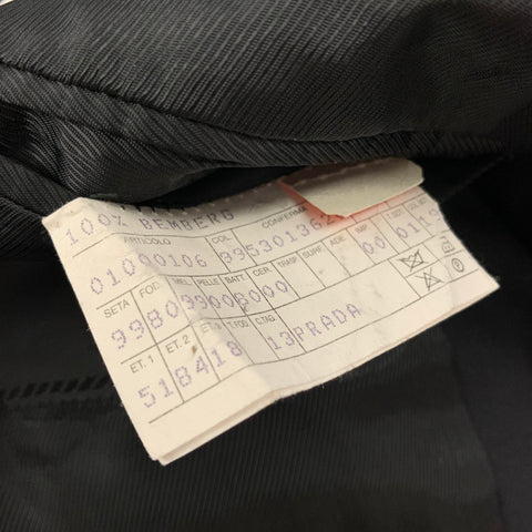 PRADA Size 42 Regular Black Virgin Wool Blend Notch Lapel Suit