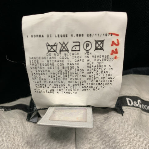 D&amp;G by DOLCE &amp; GABBANA Taille 34 Pantalon habillé en viscose de coton à rayures noires