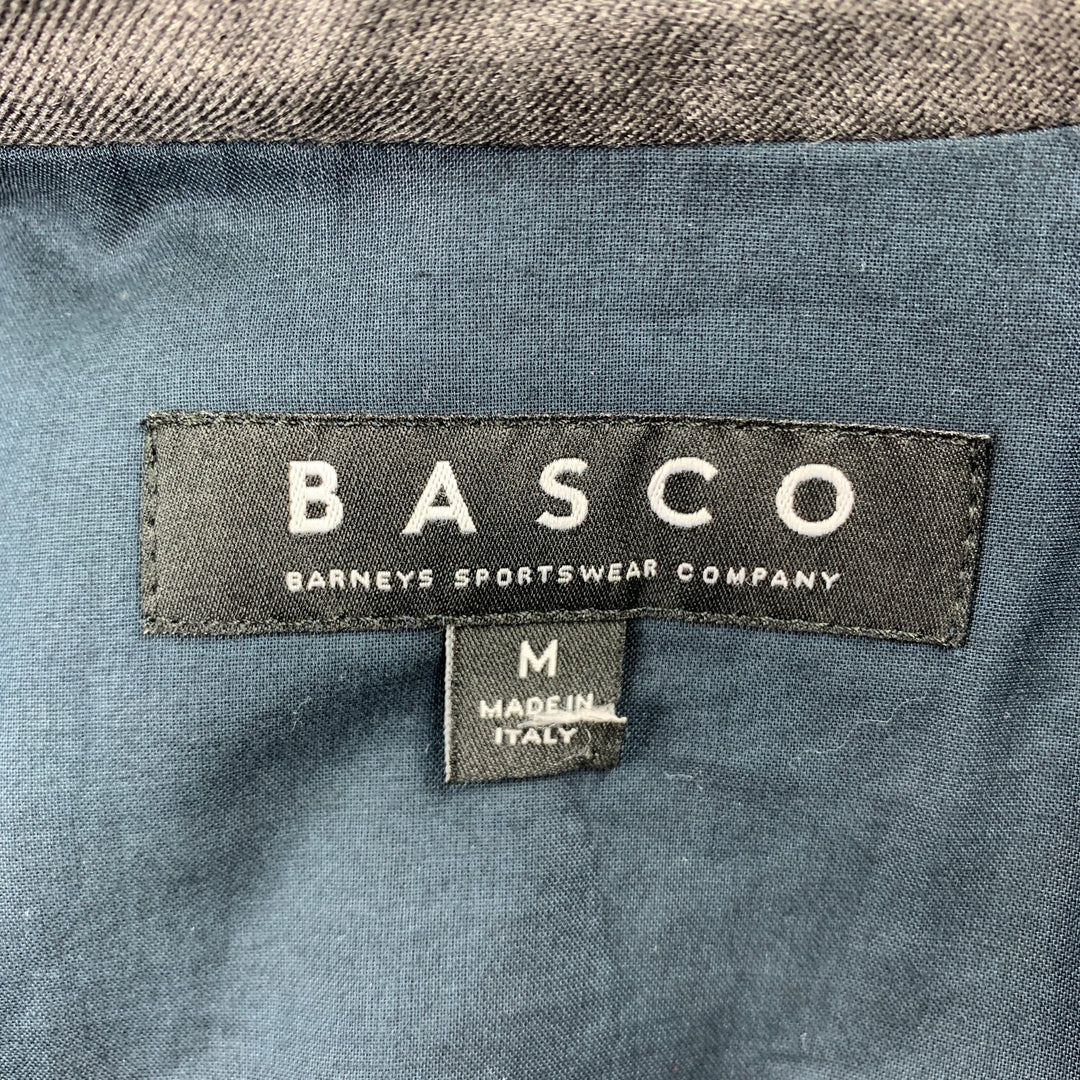 BASCO Size M Gray Wool Blend Notch Lapel Sport Coat