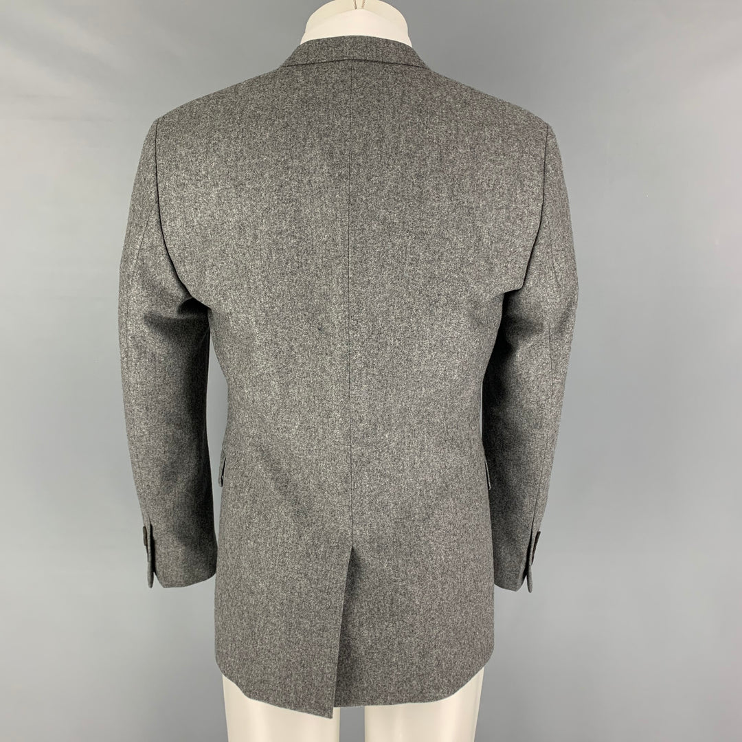 MATTISON Taille 40 Manteau de sport à revers cranté en laine grise