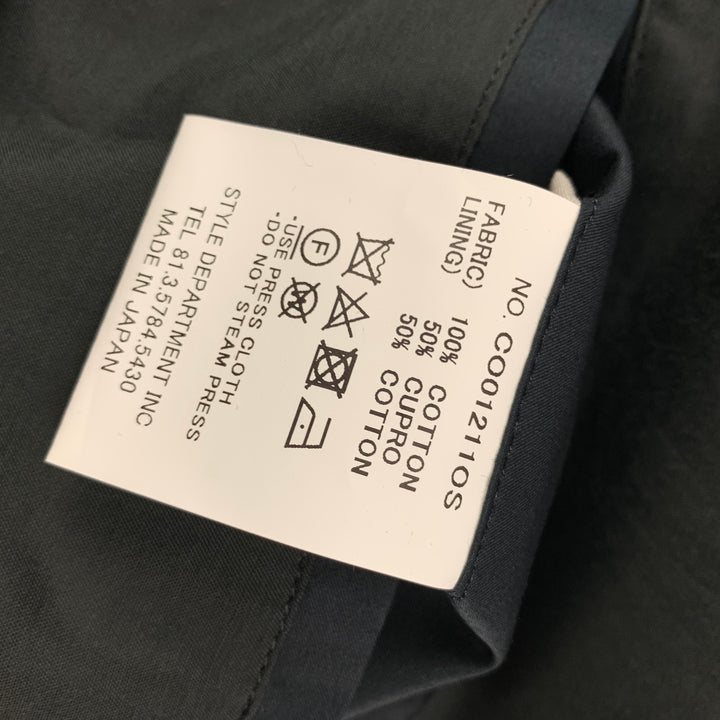 STILL by HAND Taille S Manteau surdimensionné en coton noir avec cordon de serrage