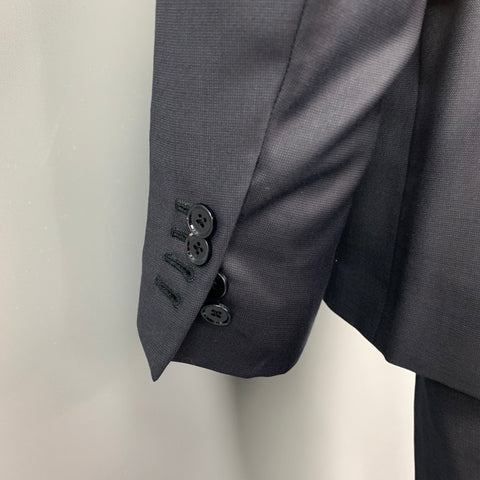 ERMENEGILDO ZEGNA Size 40 Navy Wool Double Breasted Custom Suit