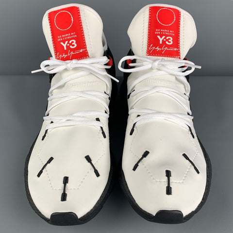 Y-3 par YOHJI YAMAMOTO Taille 12 Baskets basses en tissus mélangés noir et blanc