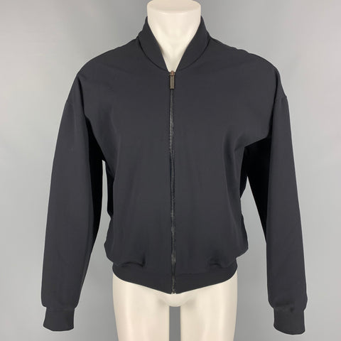 CALVIN KLEIN COLLECTION Taille M Veste Bomber Zippée Noire
