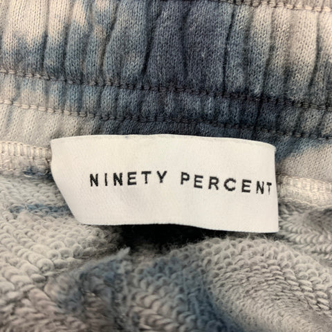 NINETY PERCENT Size XS Grey White Tie Dye Cotton Drawstring Casual Pants