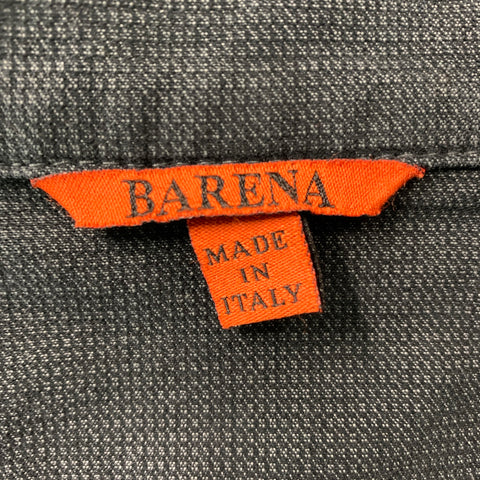BARENA Taille 44 Chemise à manches longues boutonnée en coton et polyester bleu marine