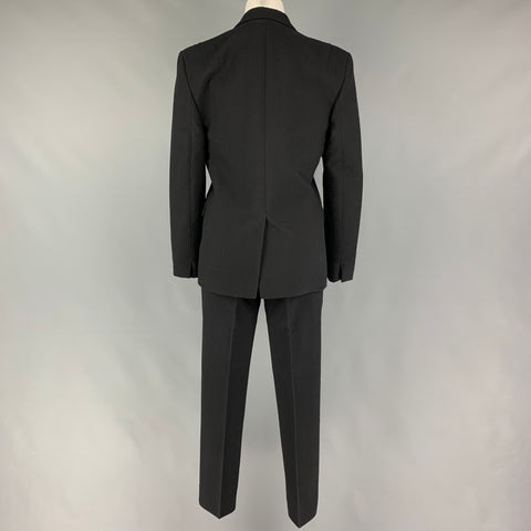 TIM COPPENS Size 36 Black Cotton Blend Hidden Buttons Suit