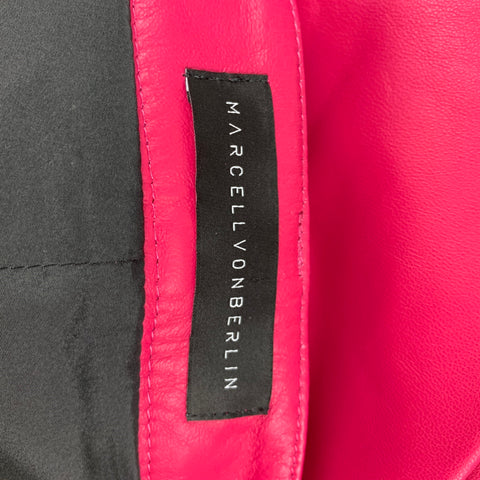 MARCELL VON BERLIN Taille 4 Pantalon fuselé en cuir d'agneau noir rose