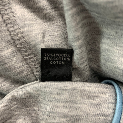 SAKS FIFTH AVENUE Size M Grey Blue Heather Lyocell Cotton Long Sleeve T-shirt