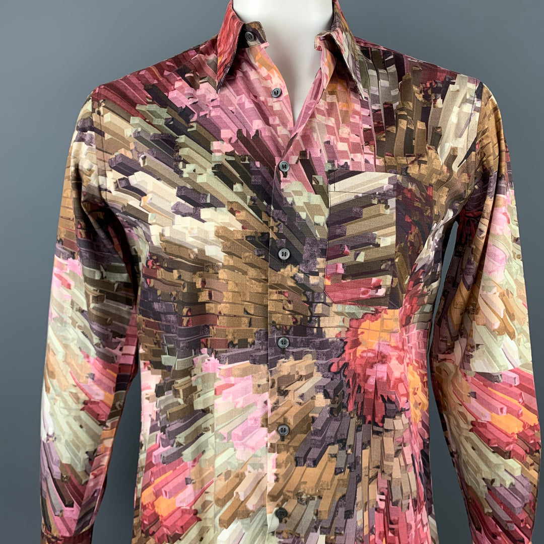 PAUL SMITH Size M Multi-Color Print Cotton Button Up Long Sleeve Shirt