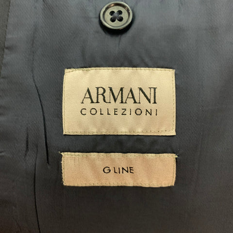 ARMANI COLLEZIONI Size 50 Navy Wool Tuxedo Sport Coat