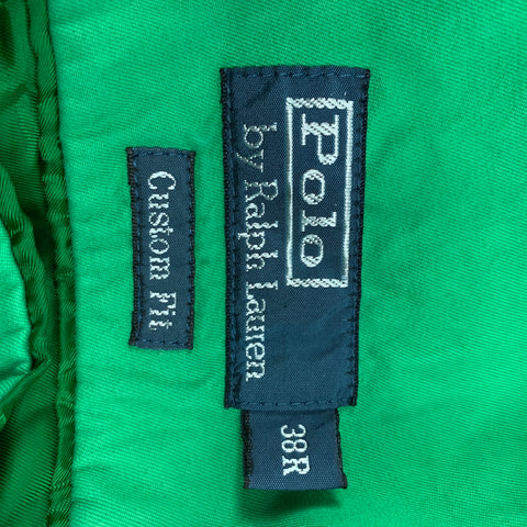 POLO by RALPH LAUREN Size 38 Regular Green Cotton Notch Lapel Sport Coat