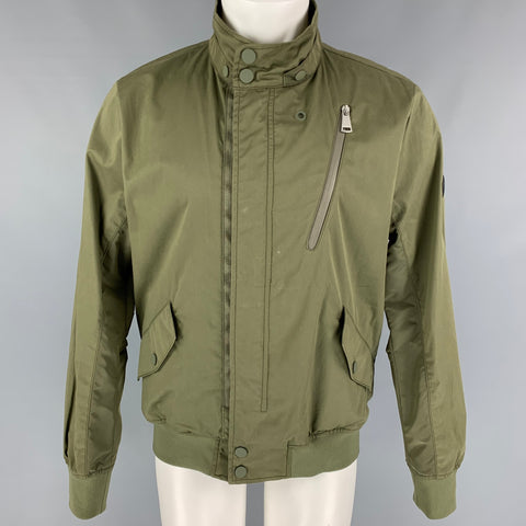 BOGNER Size 40 Olive Cotton Polyamide Zip & Buttons Luan Jacket