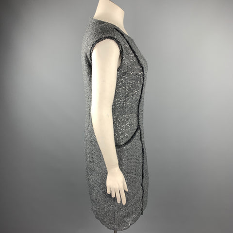 MICHAEL by MICHAEL KORS Taille 14 Robe droite en mélange de polyester à paillettes et boucle grise