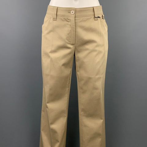 DOLCE &amp; GABBANA Taille 4 Pantalon habillé à jambe large en coton kaki