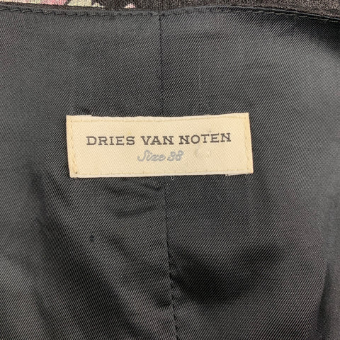 DRIES VAN NOTEN Size 6 Black Polyester / Cotton Pleated Sleeveless Blouse
