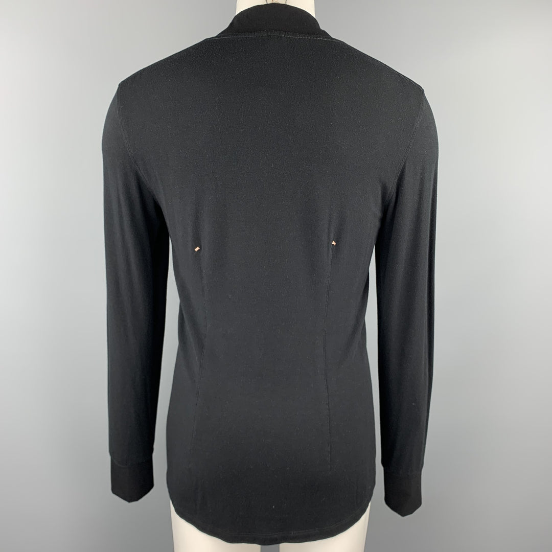 KIT AND ACE Size S Black Modal Blend Half Zip Pullover