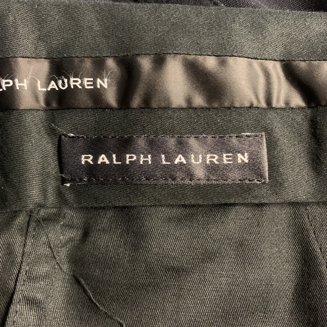 RALPH LAUREN Black Label Taille 37 Pantalon de smoking en laine unie marine