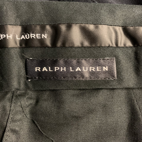 RALPH LAUREN Black Label Size 37 Navy Solid Wool Tuxedo Dress Pants