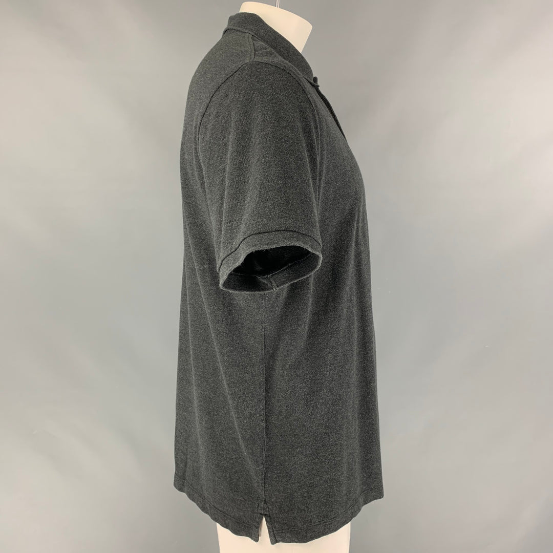 BURBERRY BRIT Size XXL Dark Gray Solid Cotton Polo