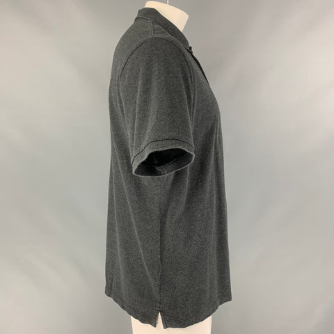 BURBERRY BRIT Polo de algodón liso gris oscuro talla XXL