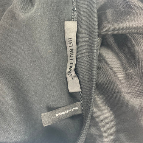 HELMUT LANG Size L Black Cotton Polyamide Layered Crew-Neck T-shirt