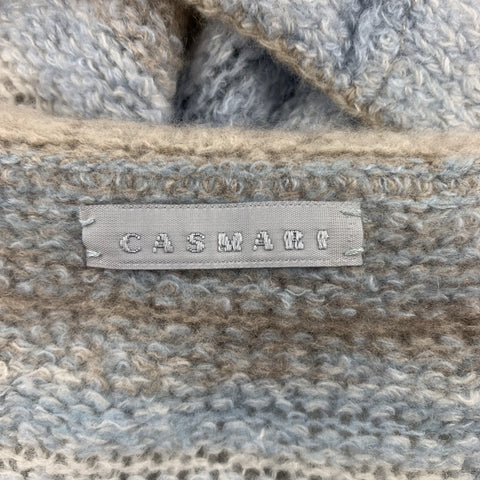 CASMARI Taille L Cardigan à capuche tricoté en cachemire / Lycra multicolore