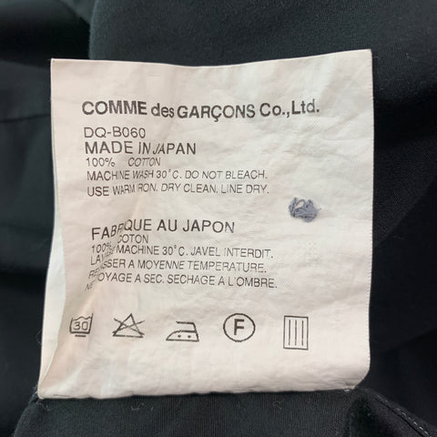 COMME des GARCONS Size XL Black Contrast Stitch Cotton Long Sleeve Shirt