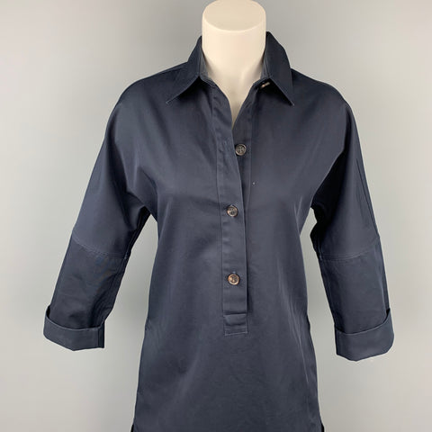 SOFIE D'HOORE Taille 4 Robe chemise en coton bleu marine