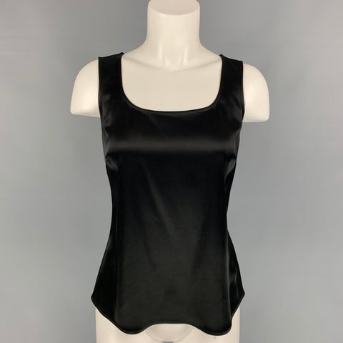 CALLE. JOHN CAVIAR Talla S Blusa sin mangas de mezcla de triacetato negra
