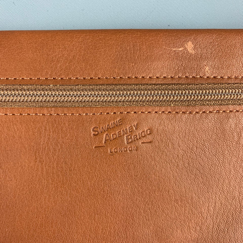 SWAINE ADENEY BRIGG Cognac Leather Rectangle Wallet