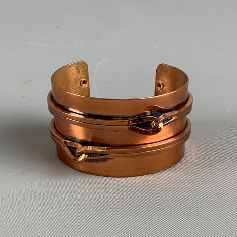 Bracelet VINTAGE en métal cuivre doré