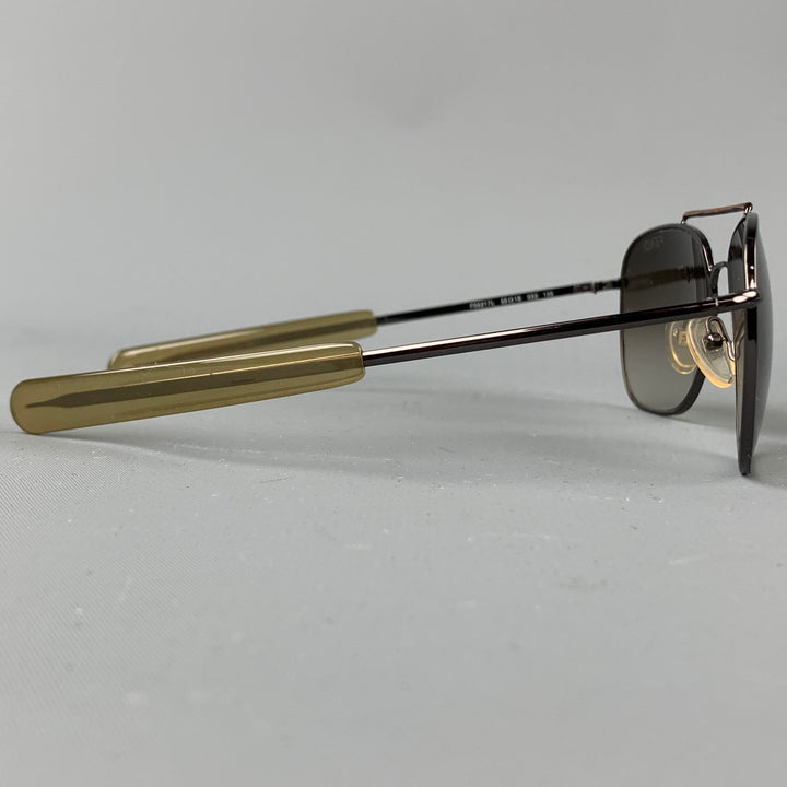 FENDI Black & Taupe Acetate Metal Sunglasses