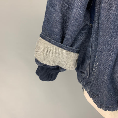 KAPITAL Size M Indigo Contrast Stitch Cotton Hooded Jacket
