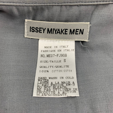 ISSEY MIYAKE Size S Light Gray Cotton Hidden Placket Long Sleeve Shirt
