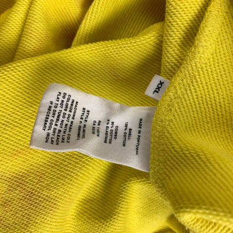HELMUT LANG Taille XXL Sweat-shirt à col rond en coton tie-dye marron jaune