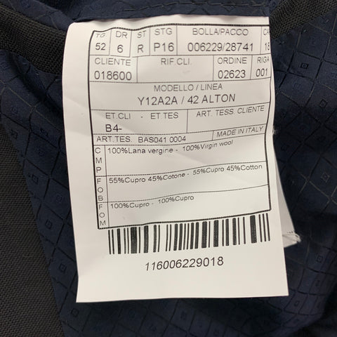 BOGLIOLI Size 42 Black Wool Notch Lapel Suit