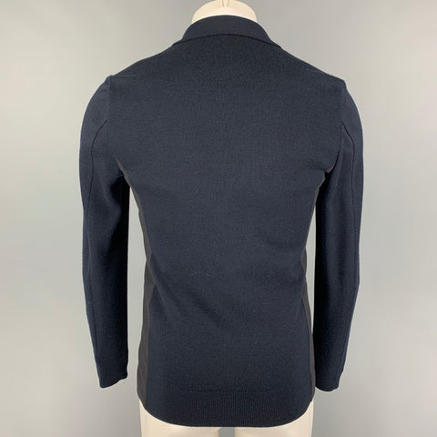 EMPORIO ARMANI Size 34 Navy Mixed Materials Wool Blend Sport Coat