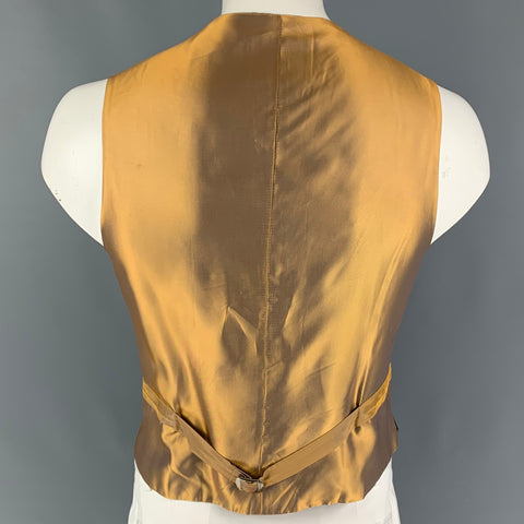 FAVOURBROOK Size 44 Burgundy Gold Embroidery Velvet Vest