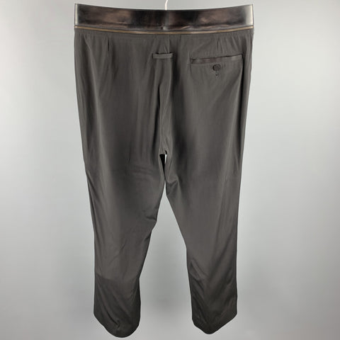 JEAN PAUL GAULTIER Size 38 Black Lana Wool / Silk Zip Fly Dress Pants