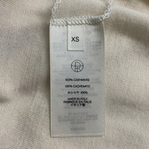 THE ROW Size XS Cream Cashmere Turtleneck Casual Top