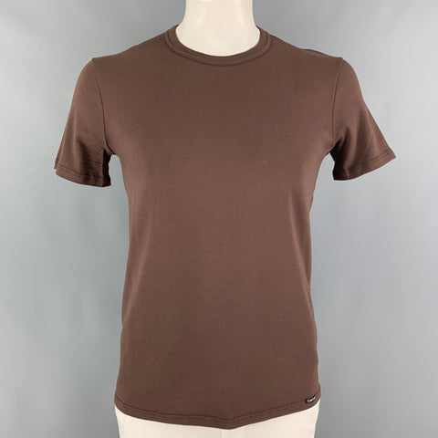 TOM FORD Size XL Brown Cotton T-shirt